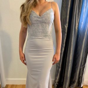 Lace detailed mermaid dress